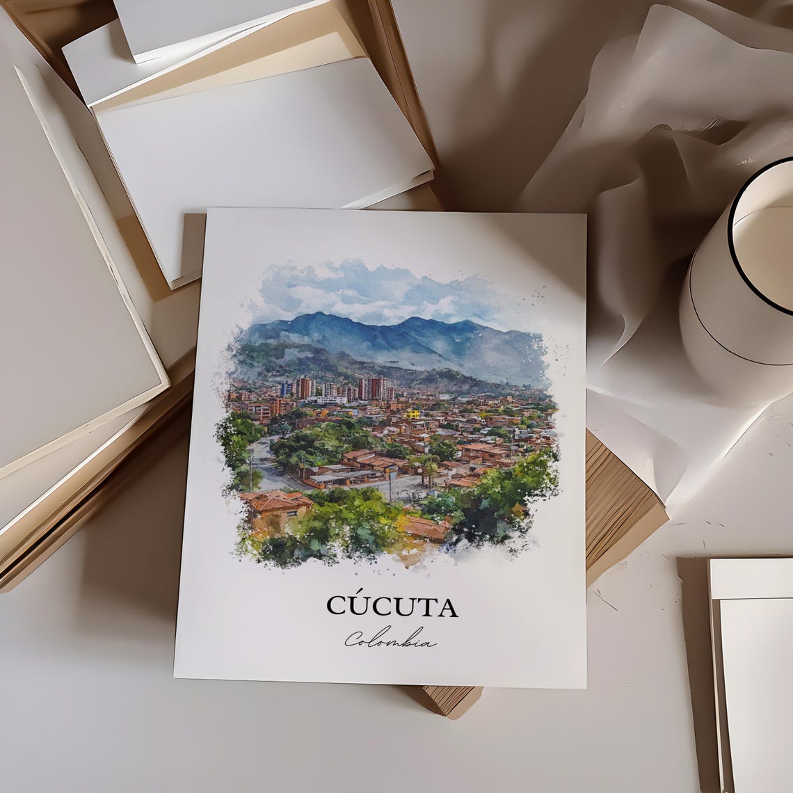Ccuta Colombia Wall Art Print Watercolor Gift Travel Poster Housewarming - Image 6
