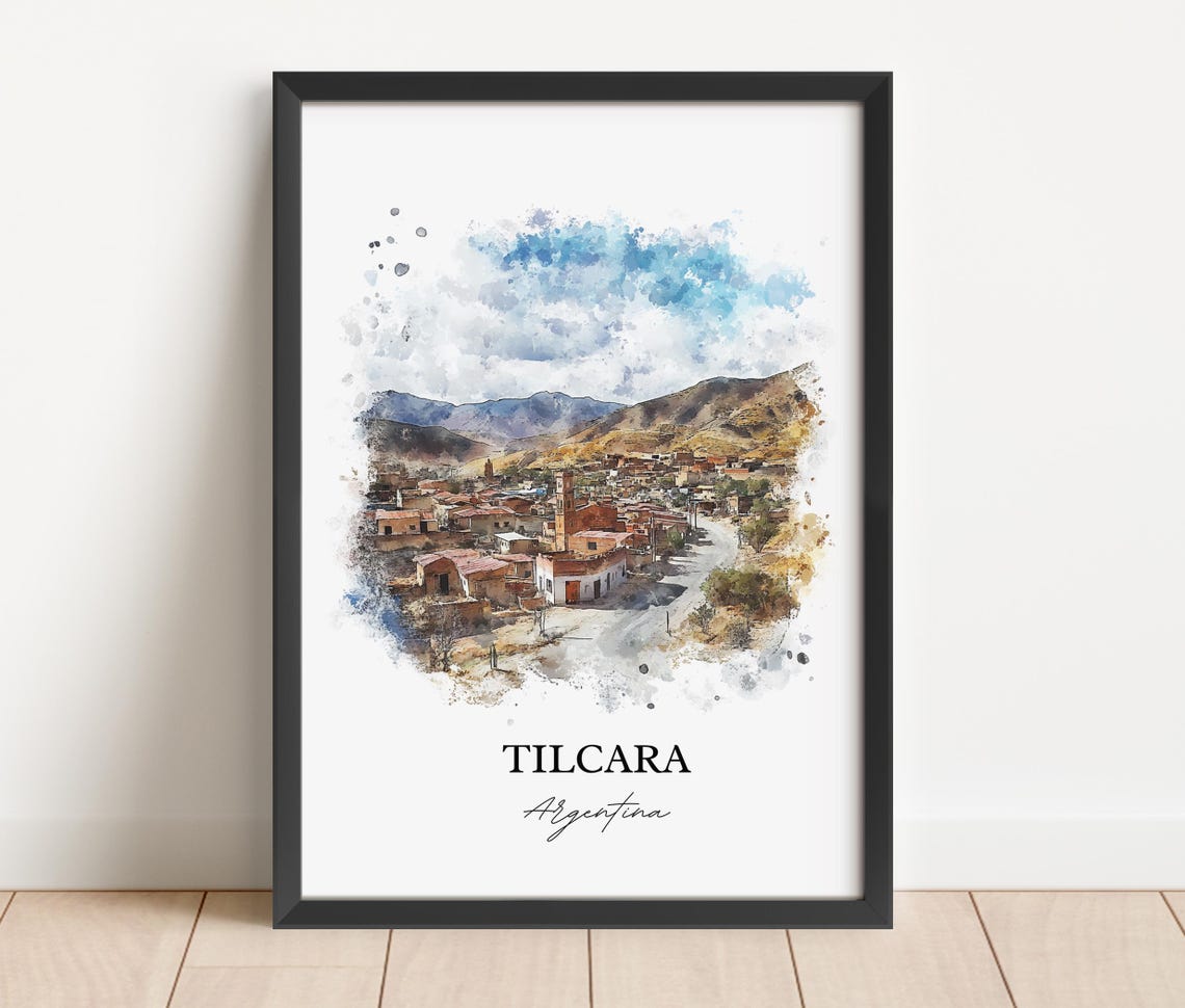 Tilcara Wall Art Agrentina Print Argentina Watercolor Gift Travel Poster Housewarming - Image 3
