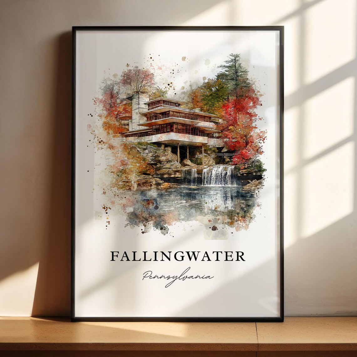 Fallingwater, PA Travel Poster, House at Mill Run - Image 4