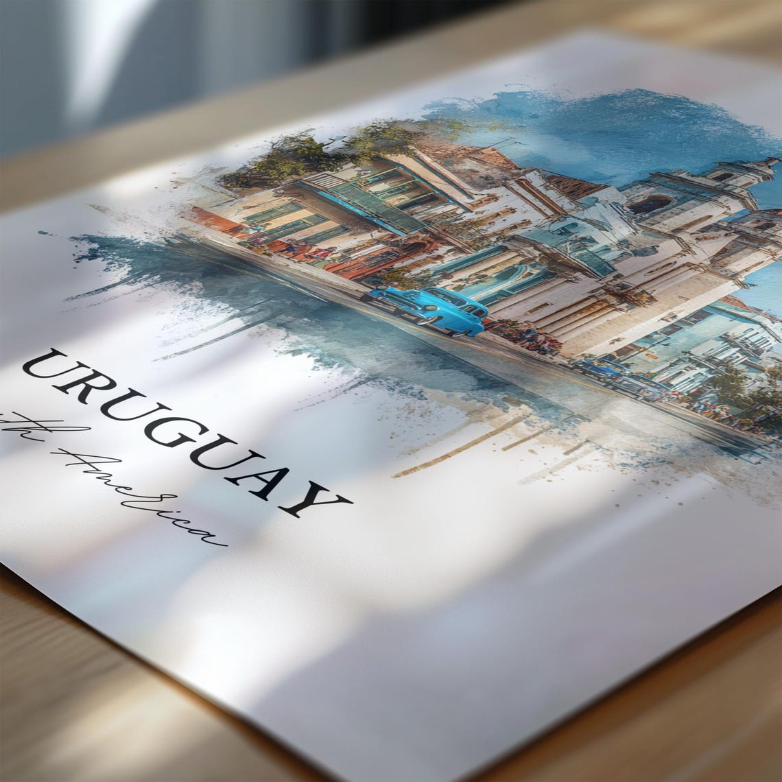 Uruguay Wall Art Print Watercolor Gift South America Travel Poster Housewarming - Image 6