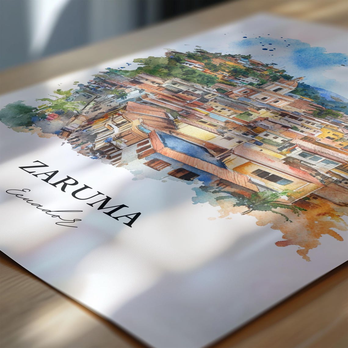 Zaruma Ecuador Wall Art El Oro Province Print Watercolor Gift Travel Poster Housewarming - Image 6