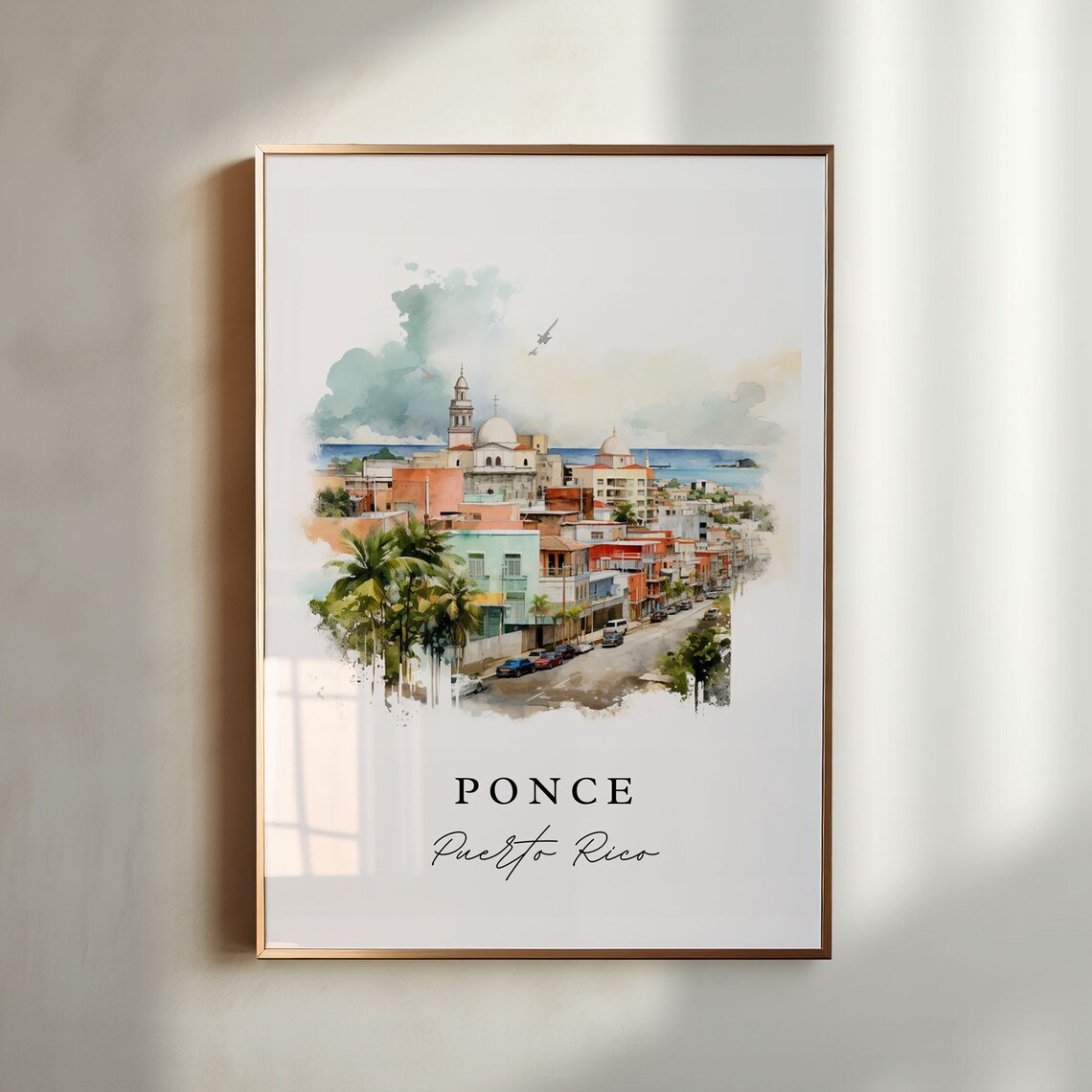 Ponce Traditional Travel Poster, Puerto Rico Heritage