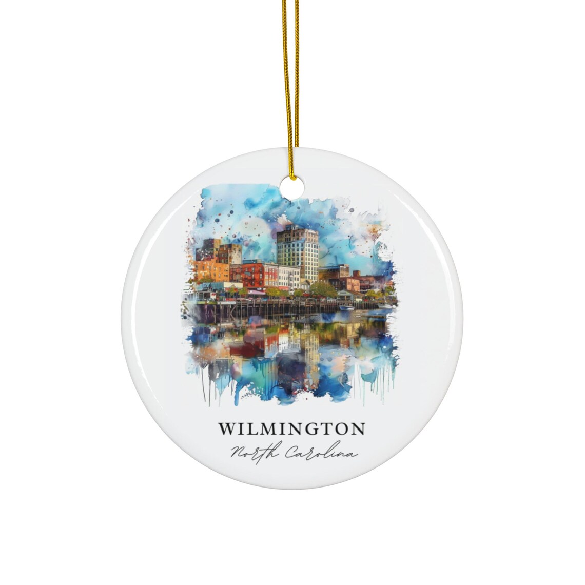 Wilmington NC Christmas Gift, Travel Poster