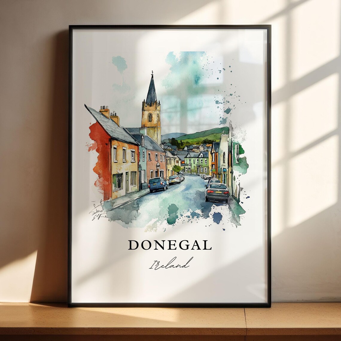Donegal, Ireland Watercolor Travel Poster, River Eske - Image 2