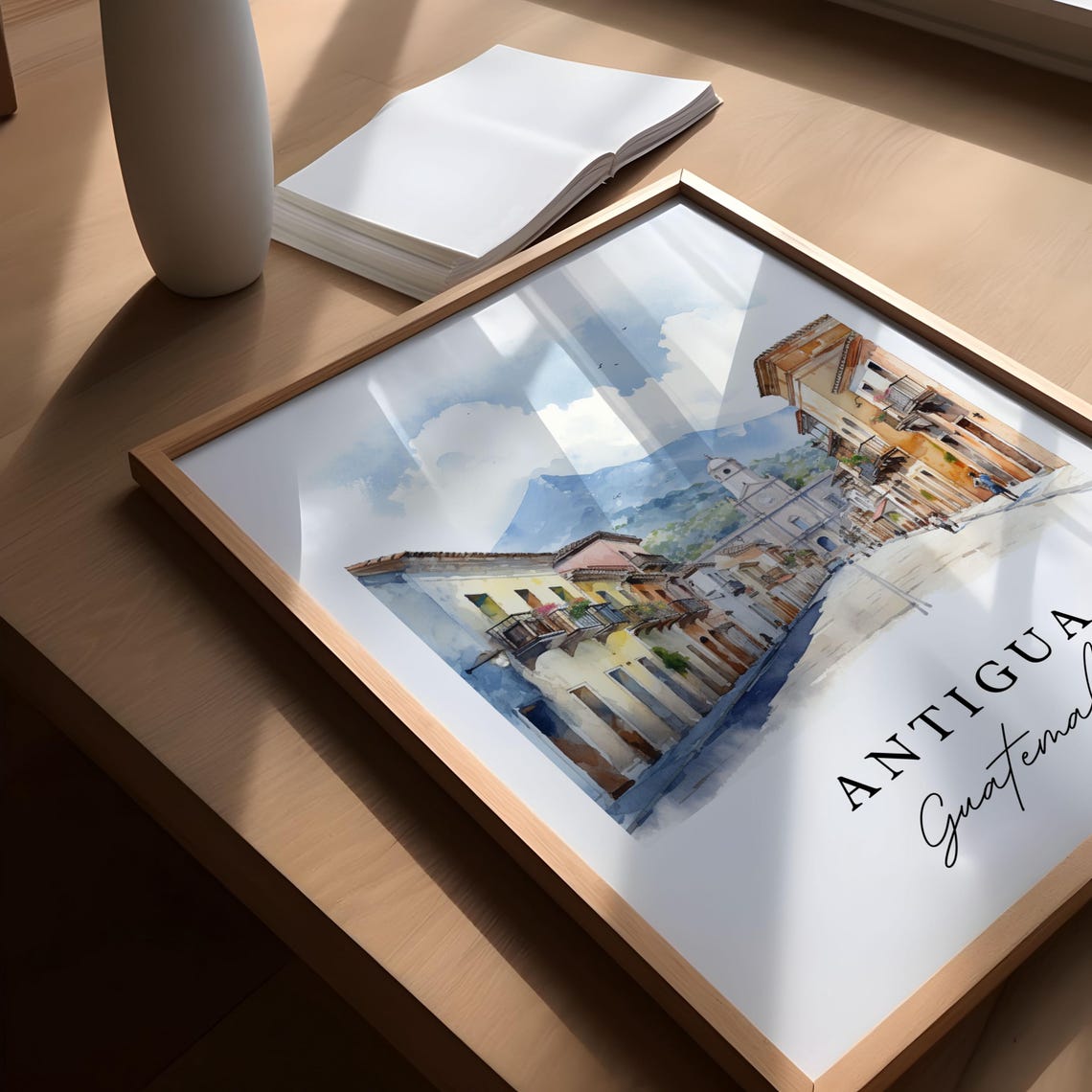 Antigua Guatemala Wall Art Poster Wedding Gift Birthday Present Custom Text Personalized - Image 5