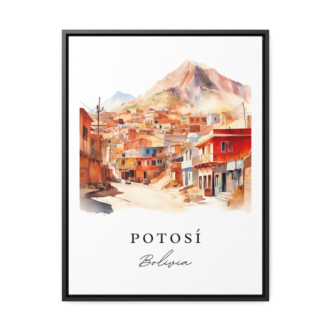 Potosi Wall Art Bolivia Poster Print Gift Birthday Present Custom Text Perfect - Image 2