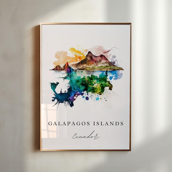 Galapagos Islands Custom Text Travel Poster