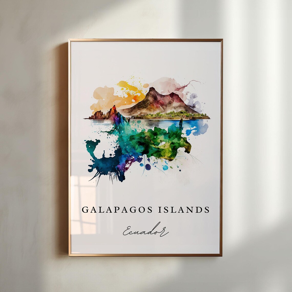 Galapagos Islands Custom Text Travel Poster