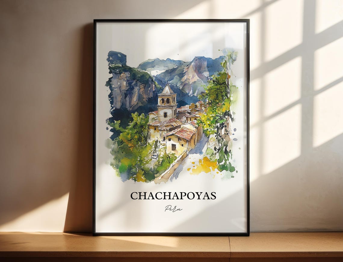 Chachapoyas Wall Art Northern Peru Print Watercolor Gift Travel Poster Housewarming