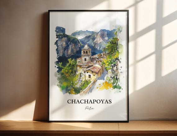 Chachapoyas Wall Art Northern Peru Print Watercolor Gift Travel Poster Housewarming