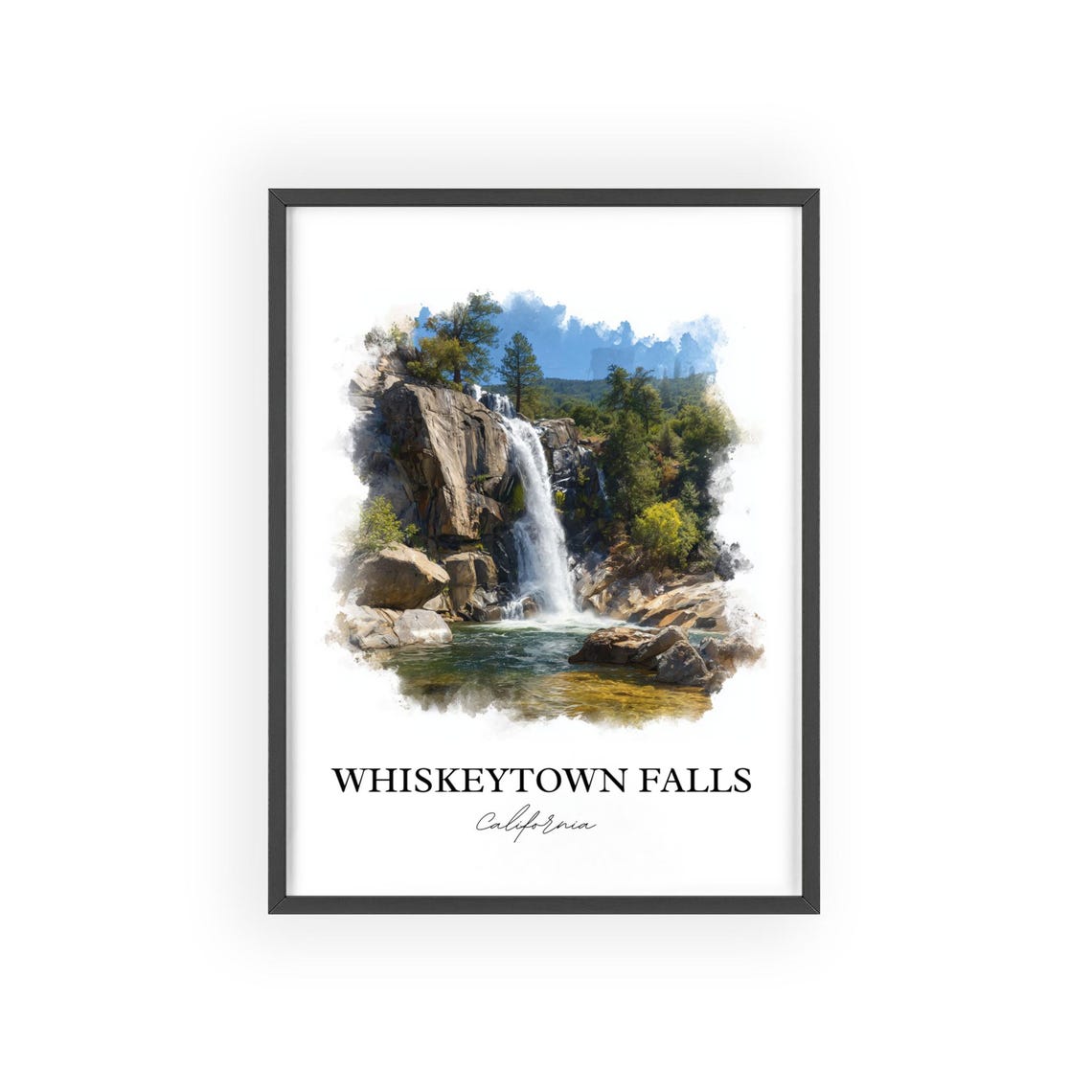 Whiskeytown Falls Redding California Granite Waterfall Poster - Image 2