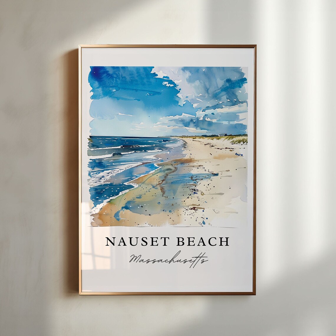 Nauset Beach, Orleans MA Travel Poster Art