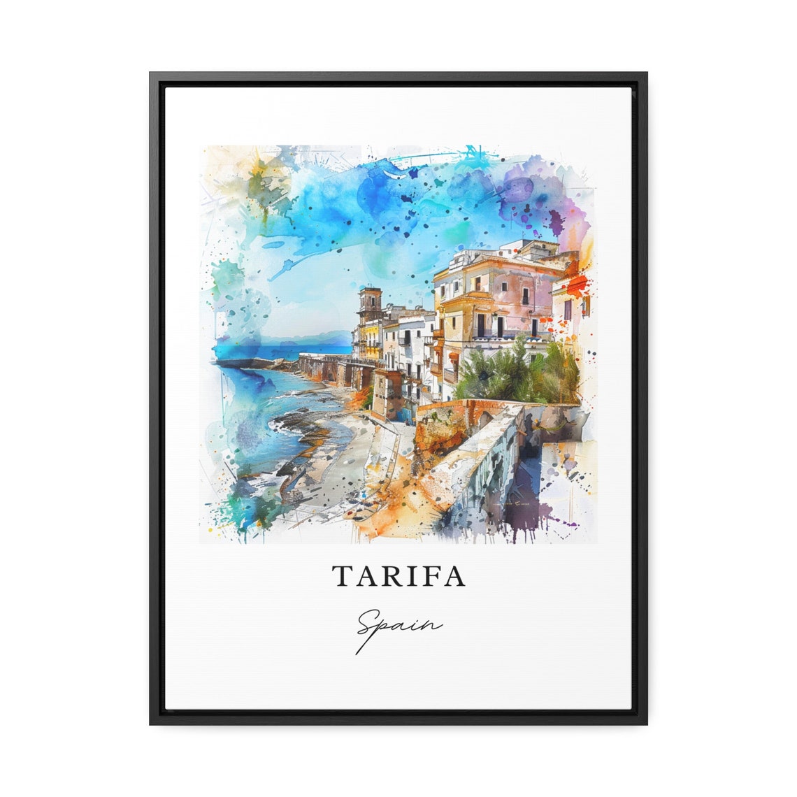 Tarifa Spain Watercolor Travel Poster, Andalusia - Image 2