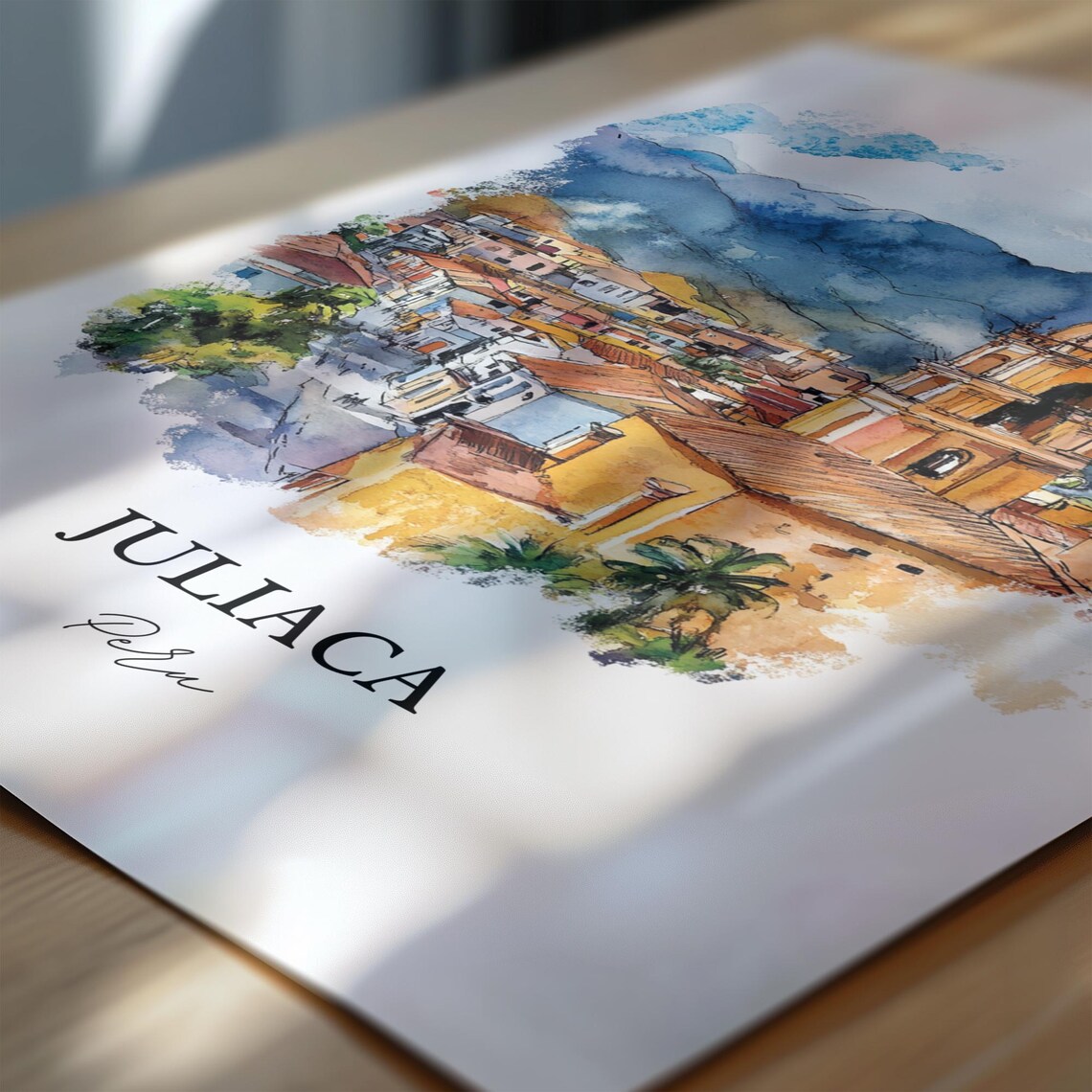 Juliaca Peru Watercolor Domed Church Tower Altiplano Town Poster - Image 6