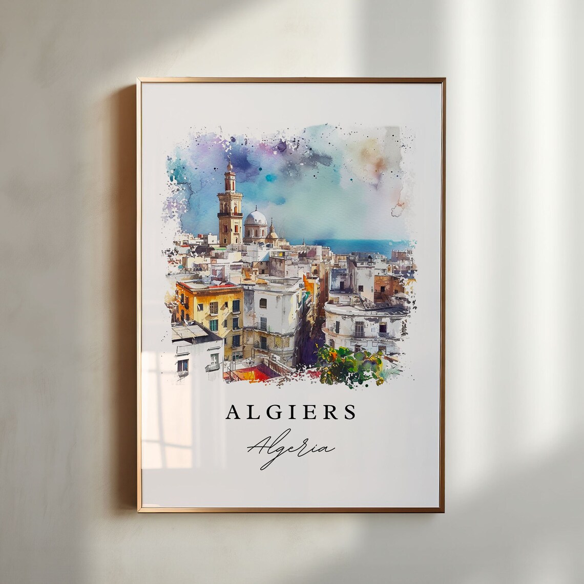 Algiers Algeria Custom Text Art Print