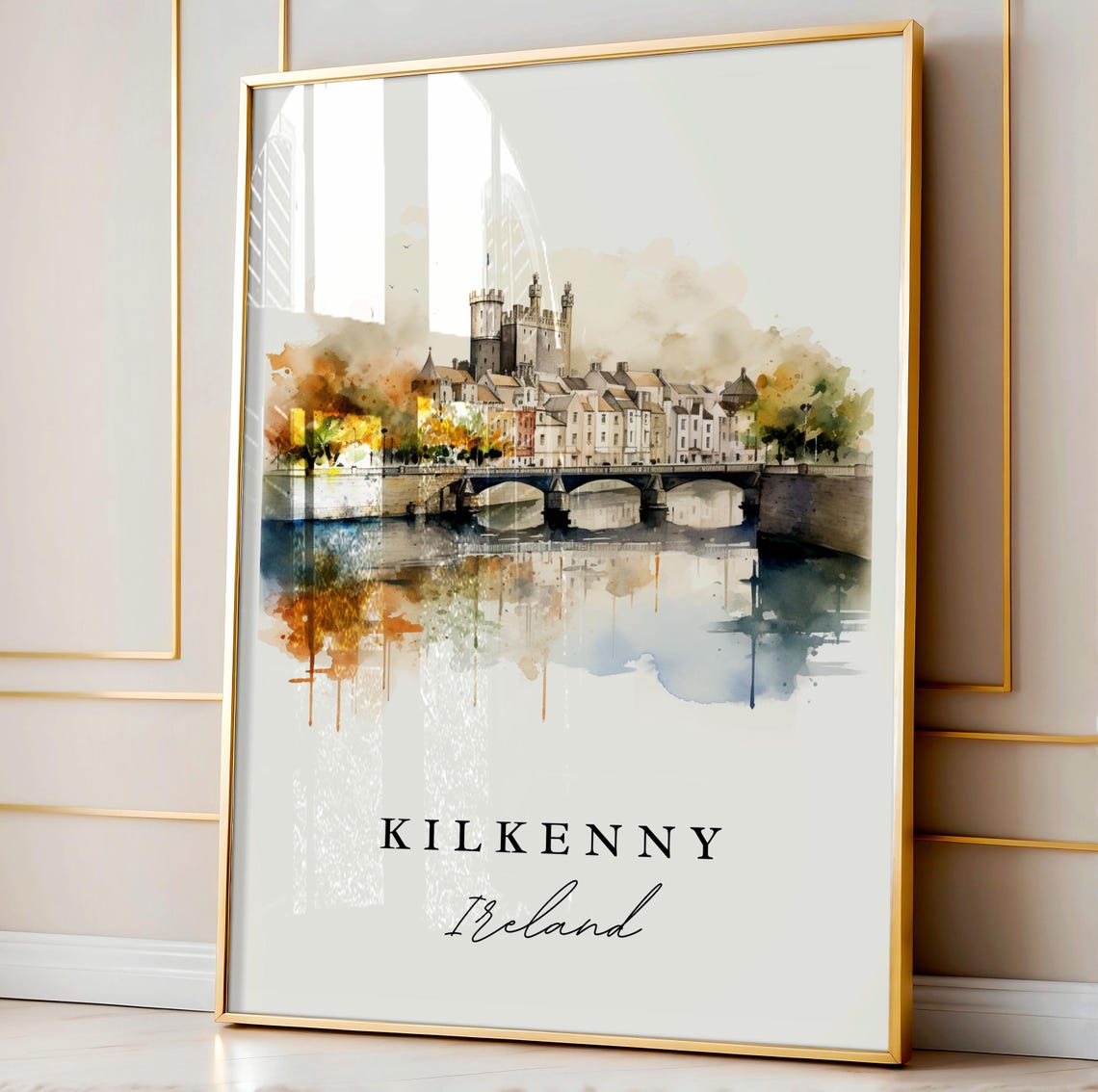 Kilkenny Ireland Travel Poster, Custom Text - Image 4
