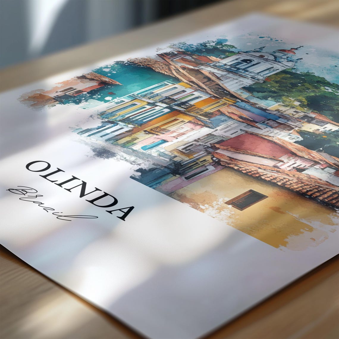Olinda Brazil Wall Art Recife Print Watercolor Gift Travel Poster Housewarming - Image 6