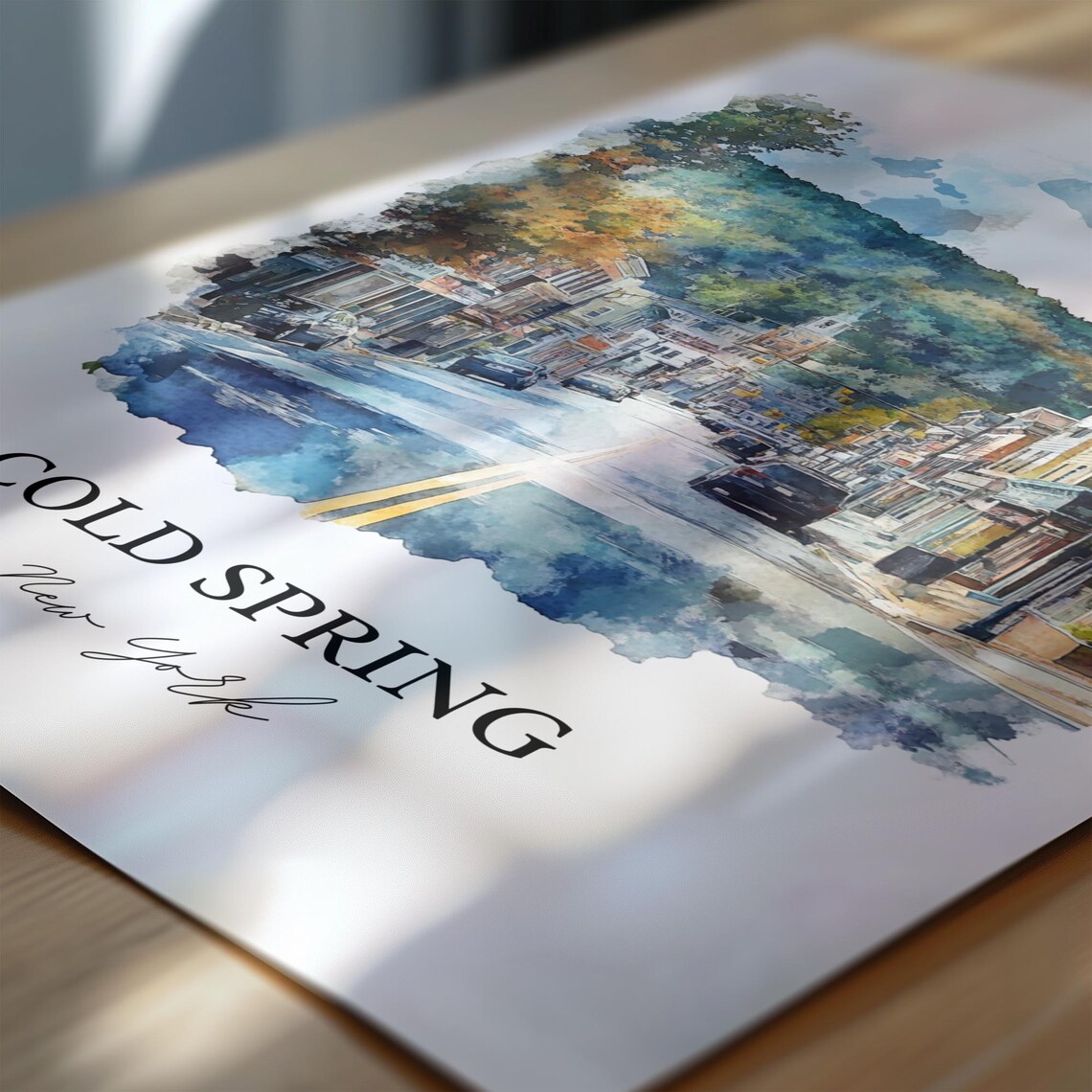 Cold Spring New York Main Street Village Watercolor Travel Poster - Image 6