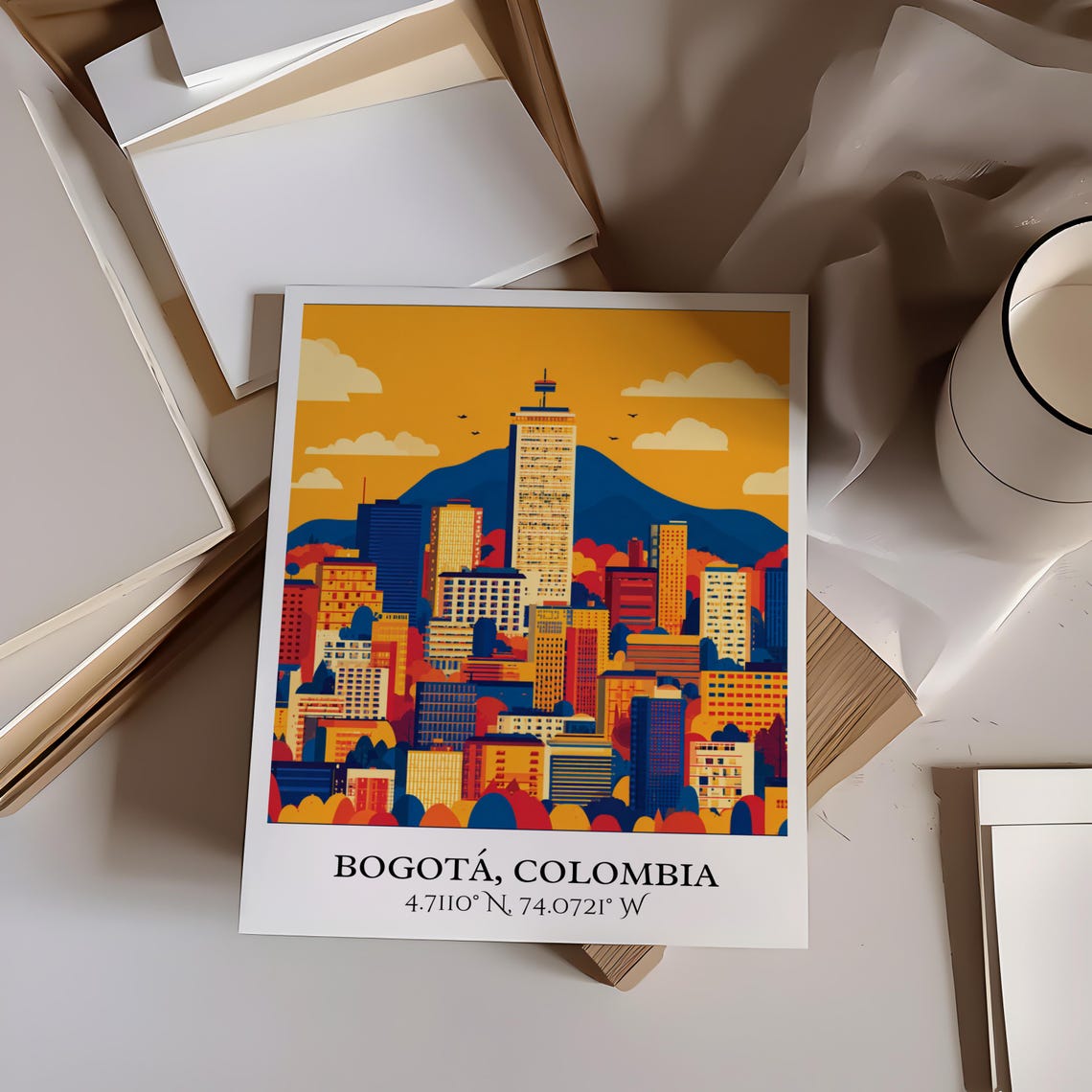 Bogot Art Retro Travel Colombia Home Decor Gift Prints Housewarming - Image 3