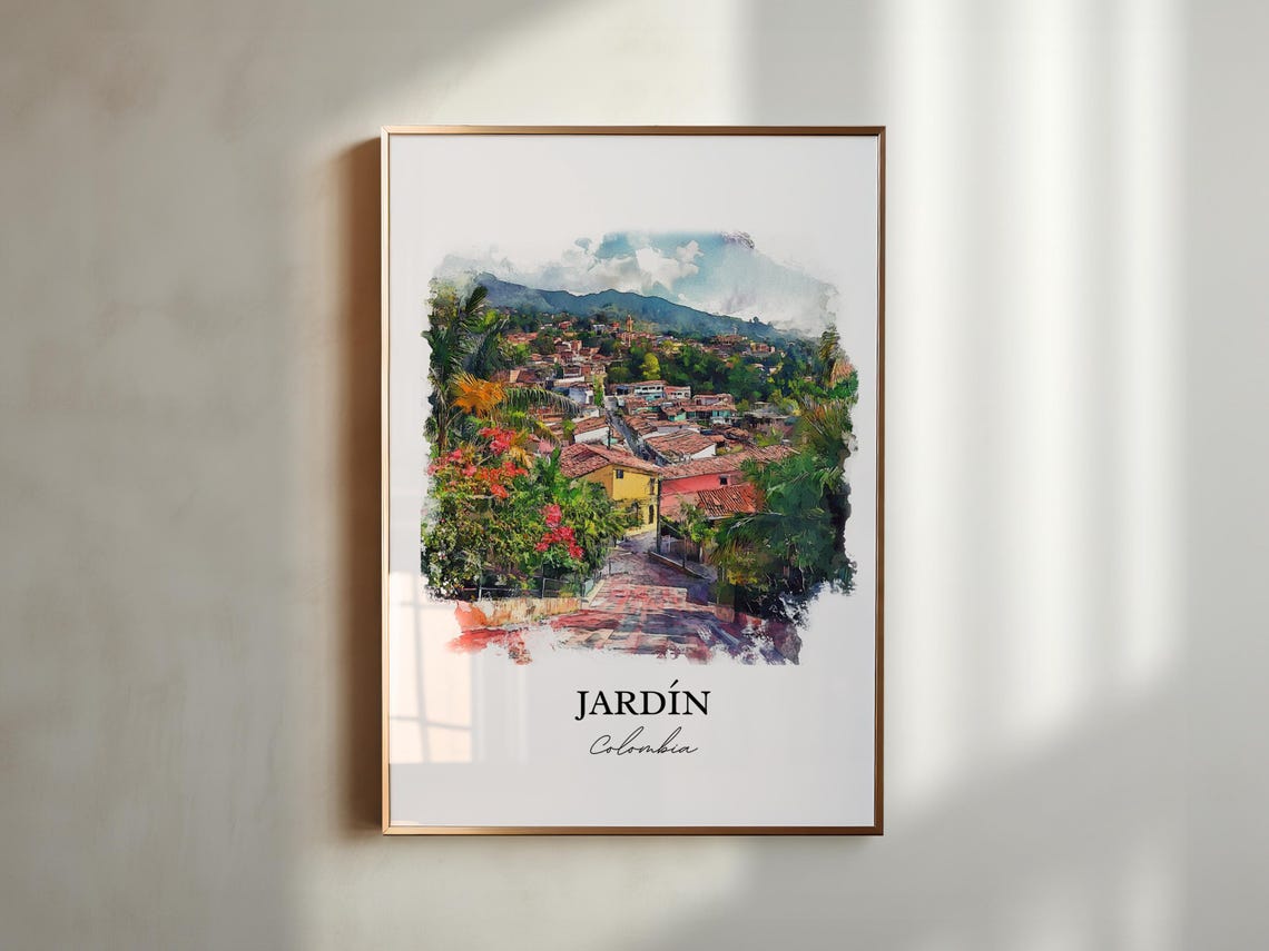 Jardn Colombia Watercolor Travel Poster, Antioquia - Image 5