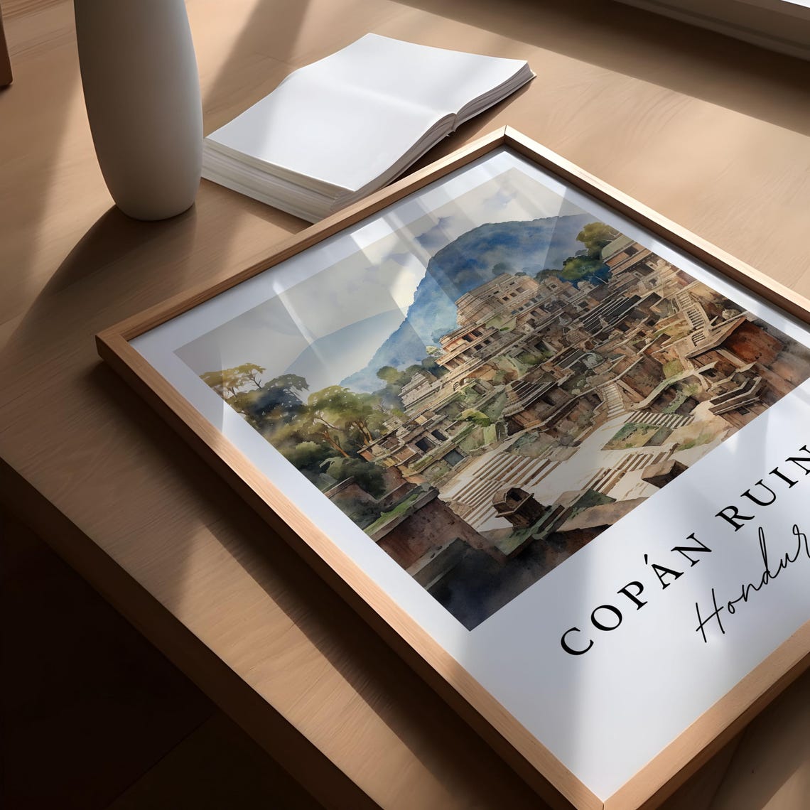 Copan Ruinas Honduras Travel Poster, Custom Text - Image 5