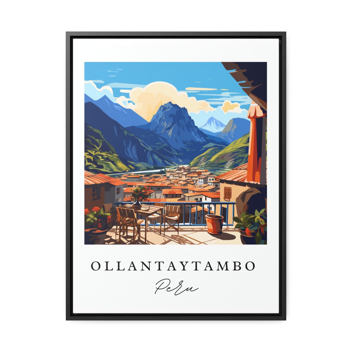 Ollantaytambo Modern Wall Art Peru Poster Machu Picchu Wedding Gift Birthday Present Custom Text Personalised - Image 2