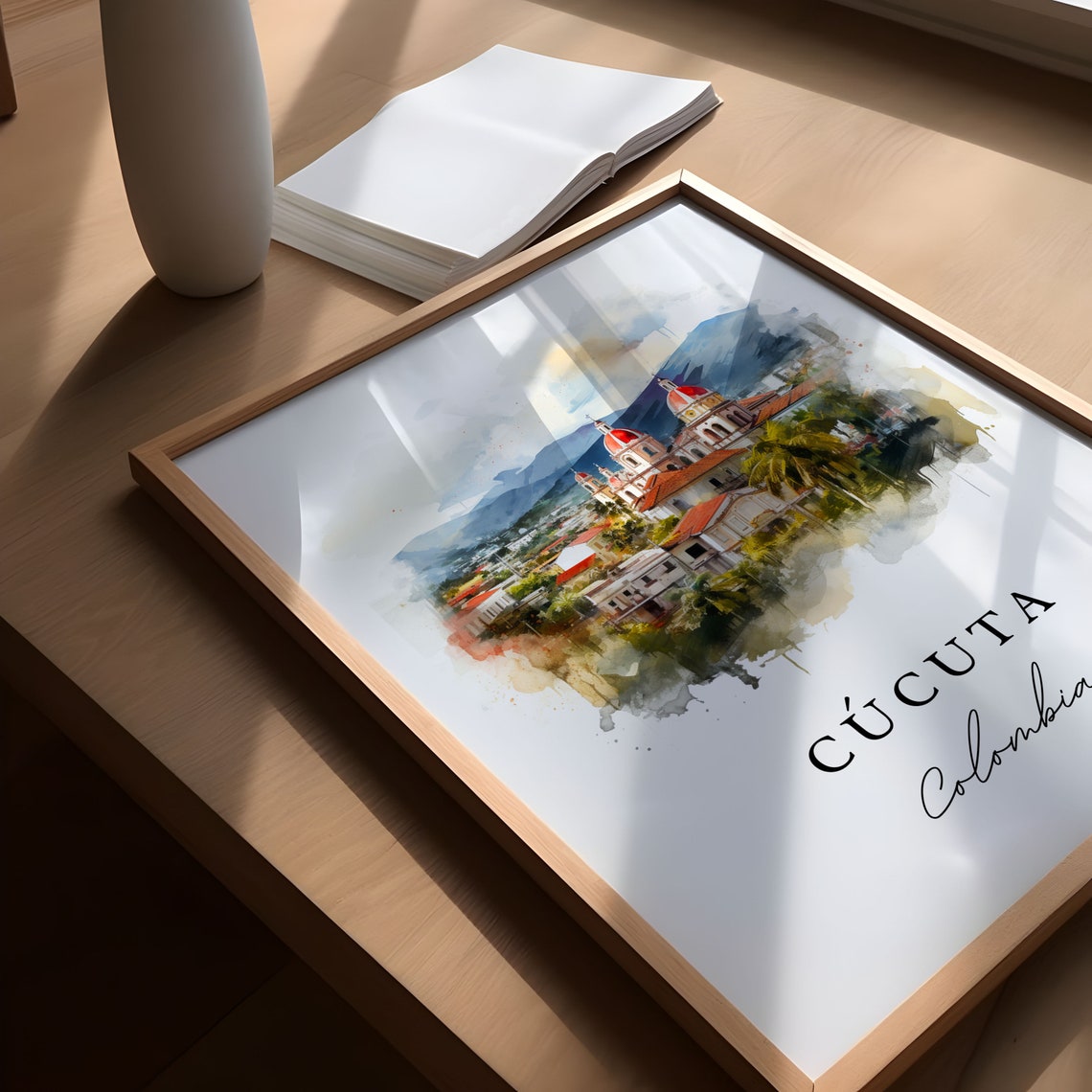 Cucuta Traditional Travel Art Colombia Poster Print Wedding Gift Birthday Present Custom Text Perfect - Image 5