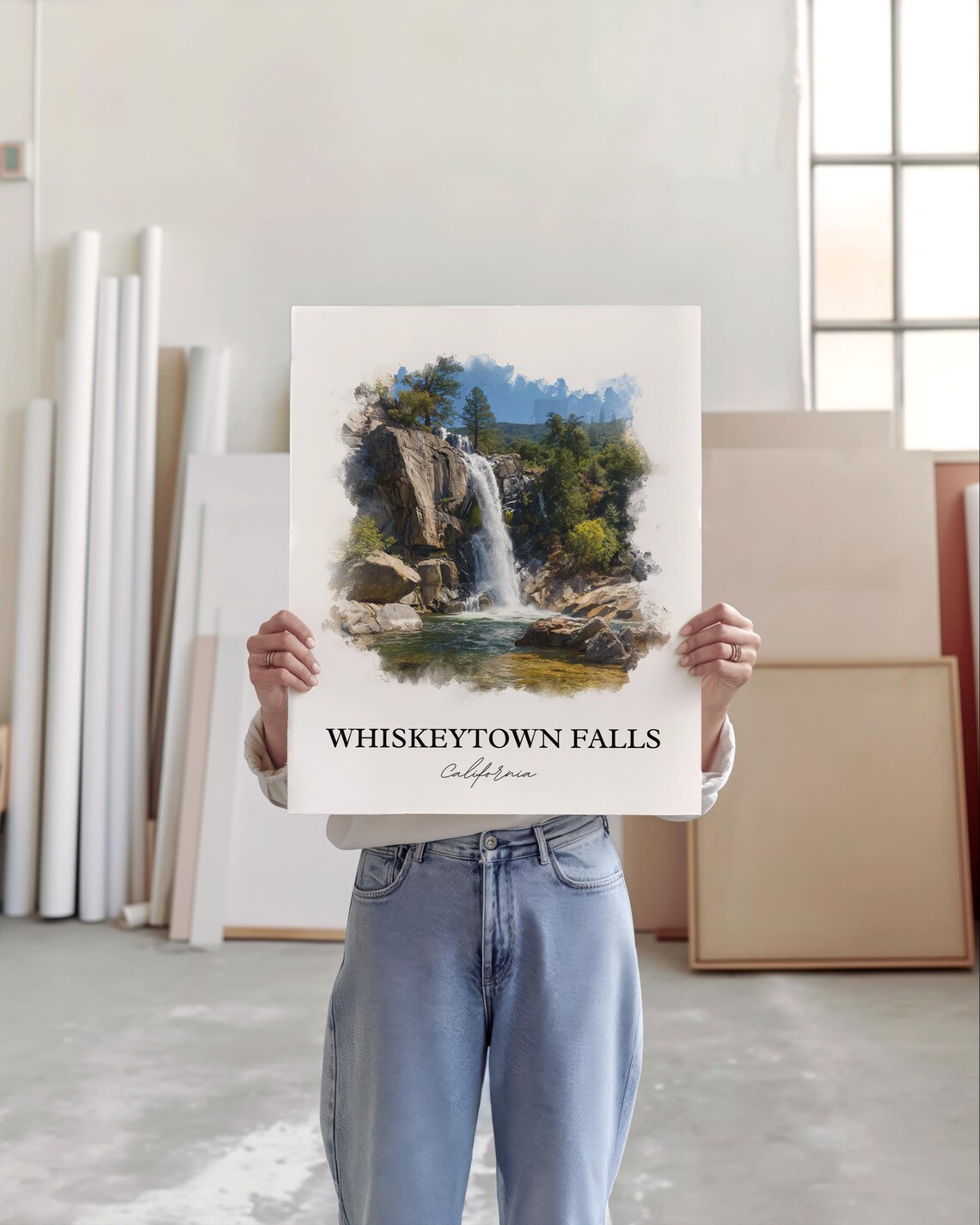 Whiskeytown Falls Redding California Granite Waterfall Poster - Image 5