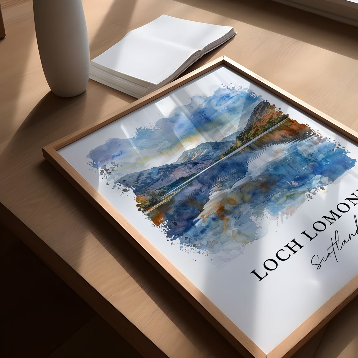 Loch Lomond Watercolor Travel Poster, Scotland - Image 5