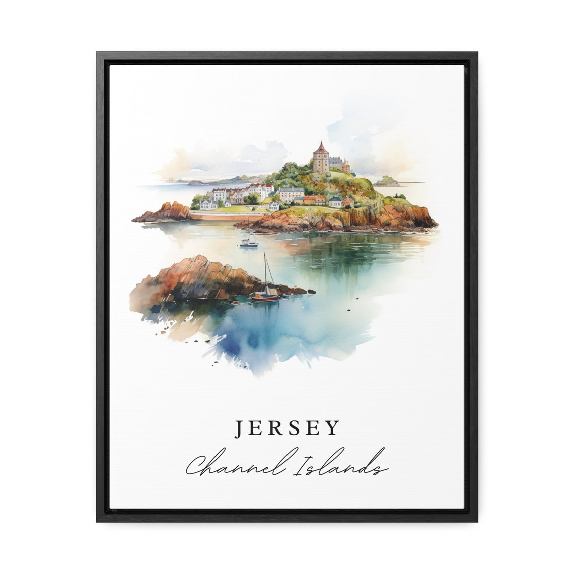 Jersey Island Traditional Travel Poster, United Kingdom - Image 2