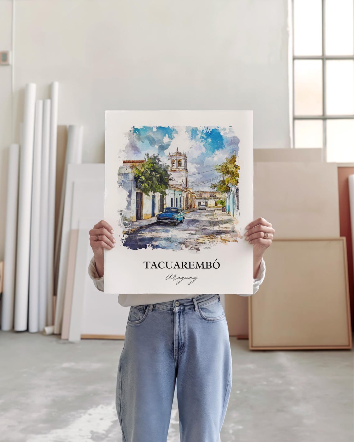 Tacuarembo Wall Art Uruguay Travel Print Watercolor Gift Poster Housewarming - Image 4