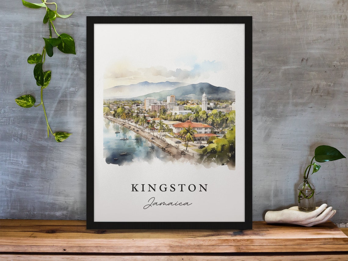 Kingston Jamaica Custom Text Travel Poster - Image 2