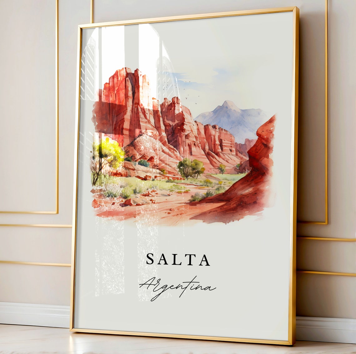 Salta Argentina Wall Art Poster Print Wedding Gift Birthday Present Custom Text Perfect - Image 4