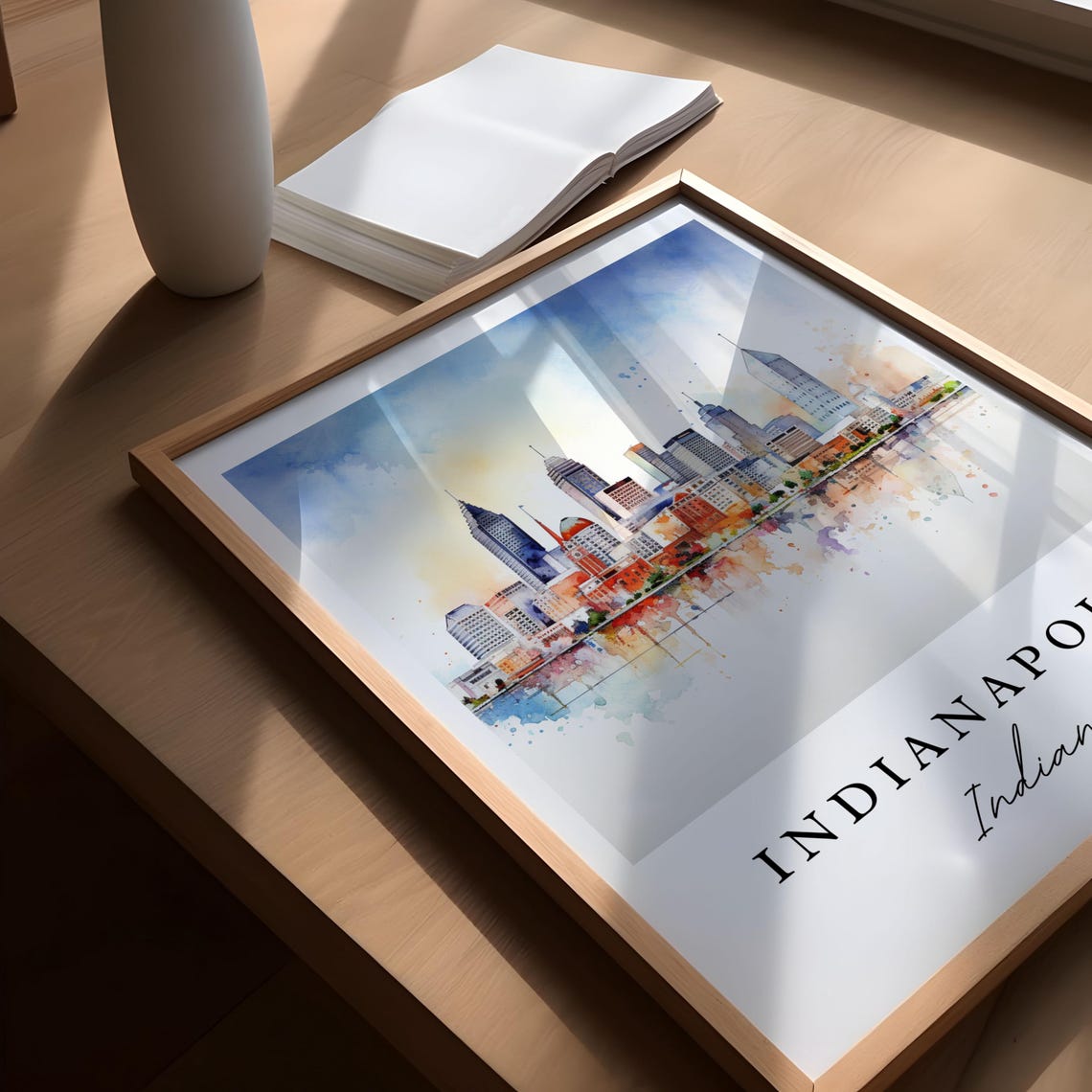 Indianapolis Cityscape Poster, Personalized Wall Art - Image 5