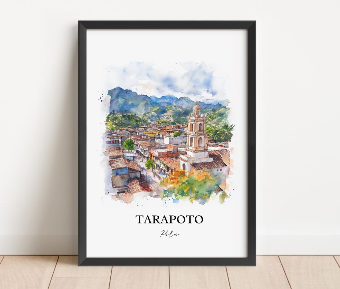 Tarapoto Peru Watercolor Travel Poster, San Martín - Image 3