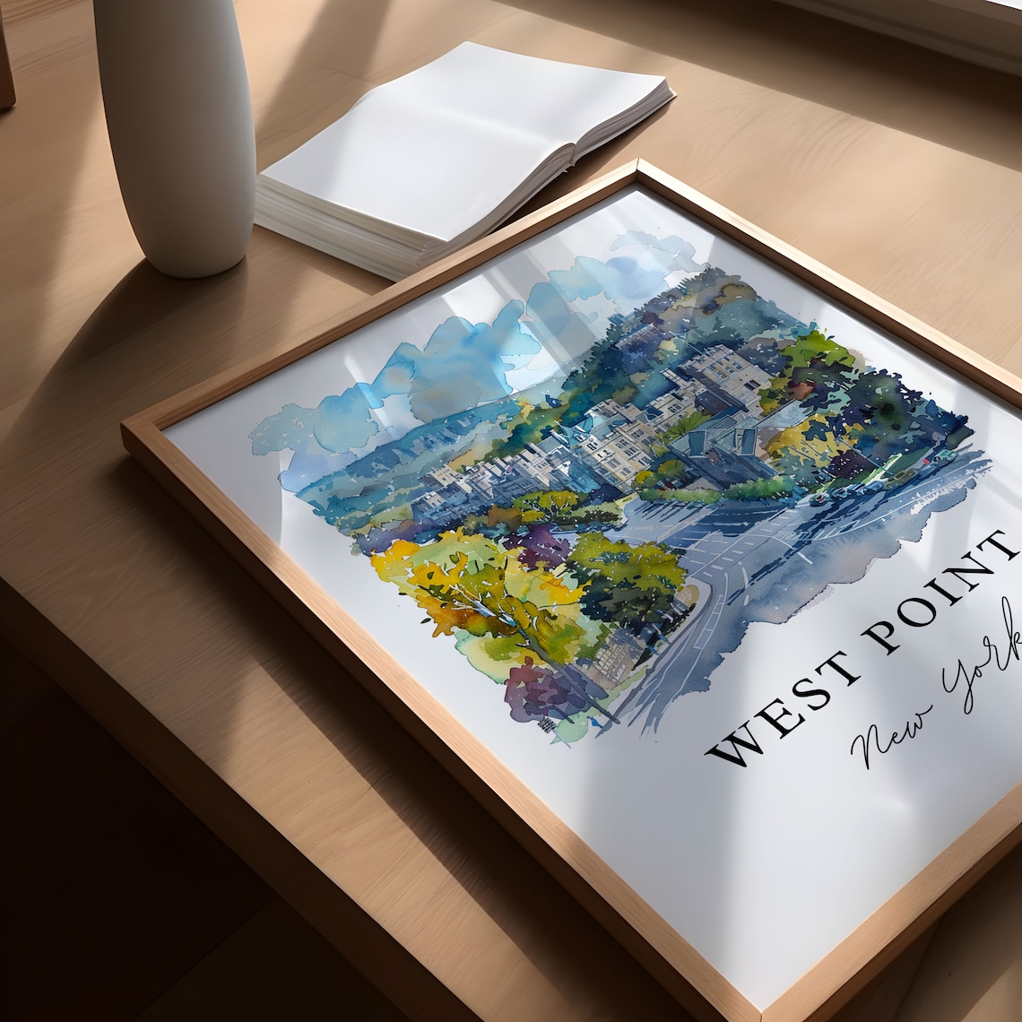 West Point New York Military Academy Campus Watercolor Poster - Image 5
