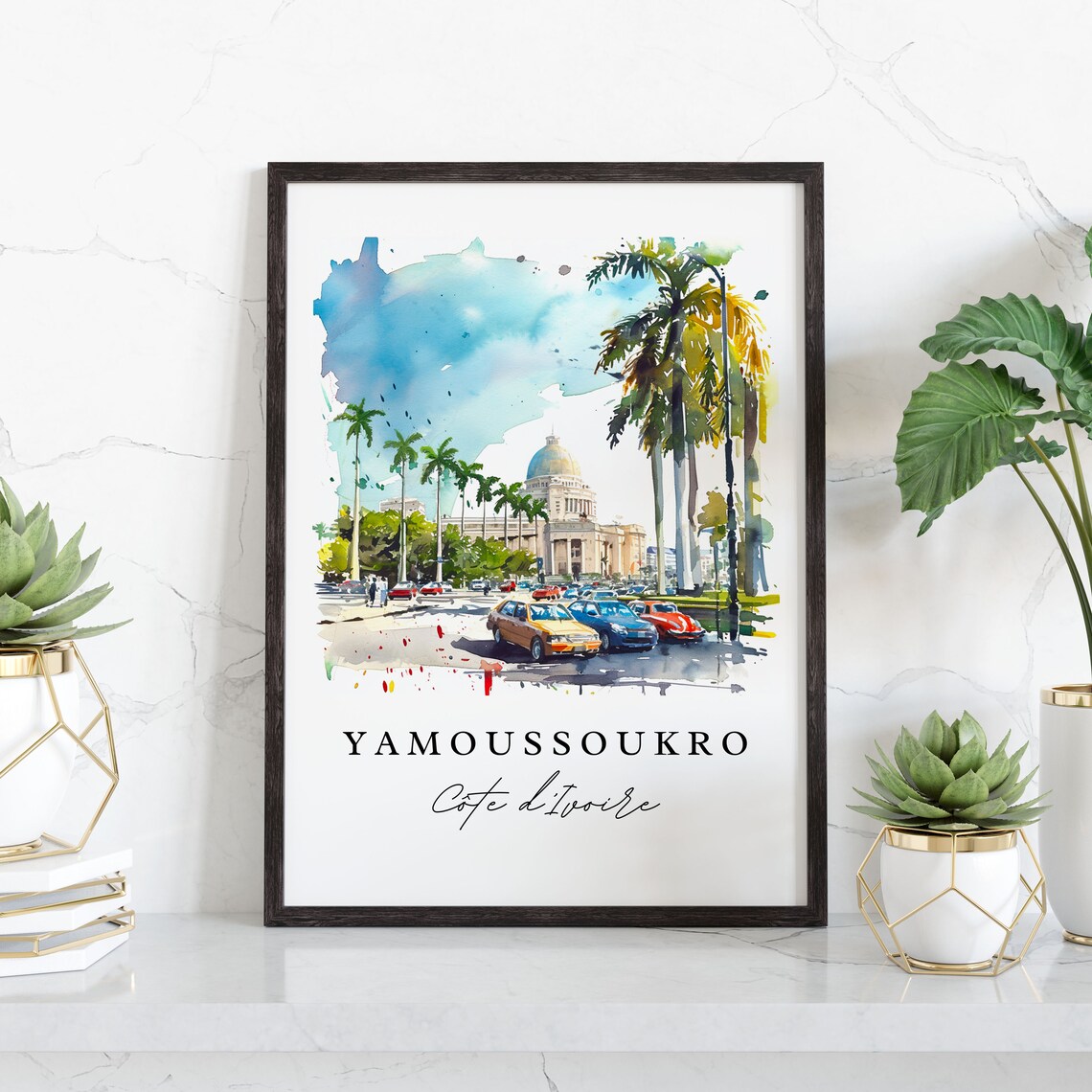 Yamoussoukro Ivory Coast Wall Art Print - Image 3