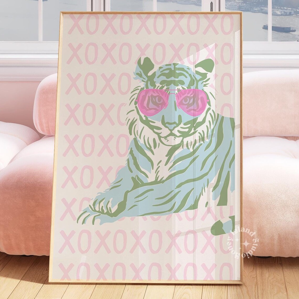 Tiger Cheetah Preppy Print, Trendy Dorm Decor