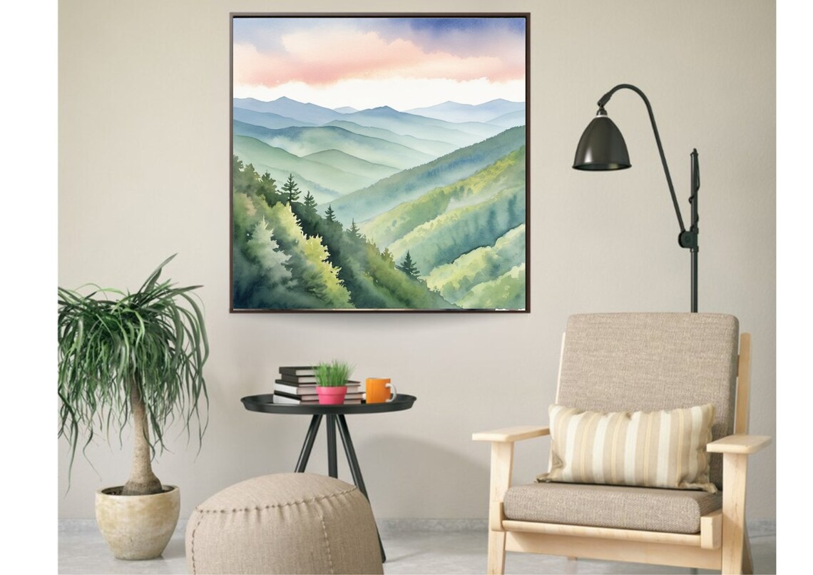 Great Smoky Mountains National Park Watercolor Art Print - Image 4