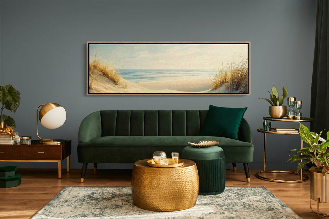 Sandy Dunes Sea Grass Path To Ocean Beach Coastal Scene Poster - Image 3