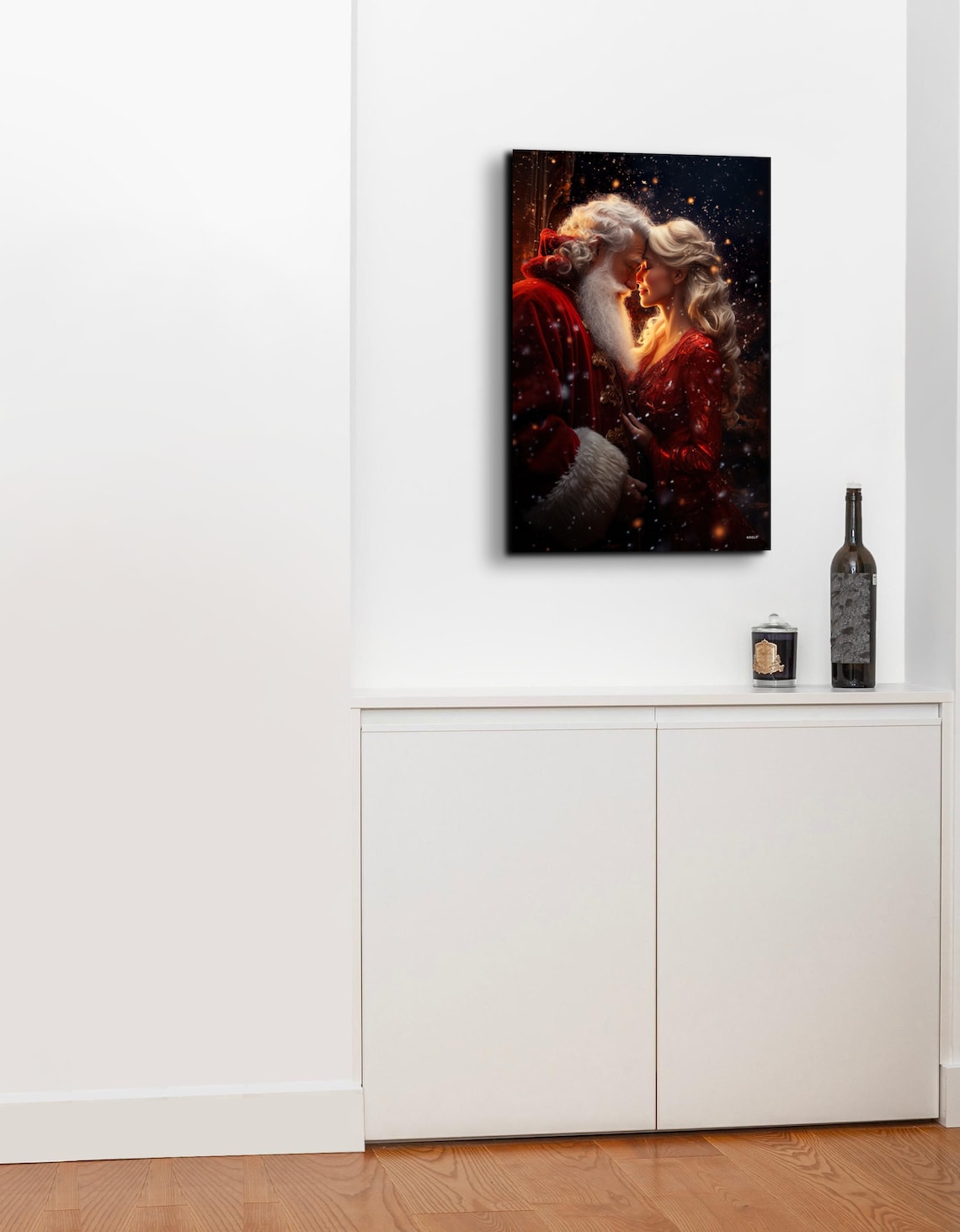 Mr & Mrs Clause Art Print, Holiday Wall Art - Image 7