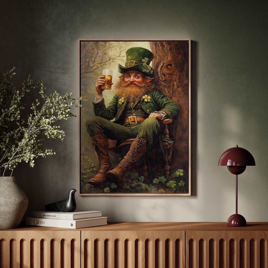 Humorous Leprechaun Irish Bathroom Wall Art Print - Image 7