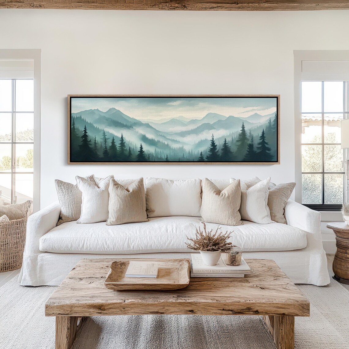 Misty Mountain Pines, Tranquil Forest Landscape - Image 6
