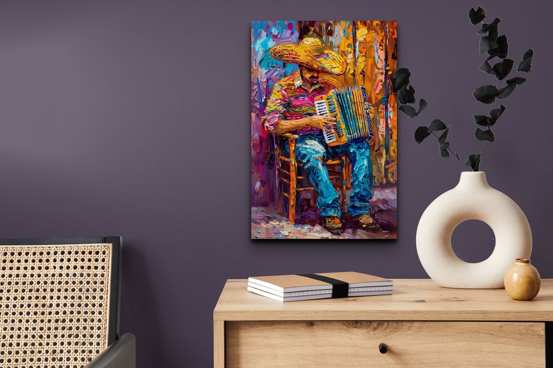 Mariachi Man Mexican Wall Art, Spanish Style - Image 4