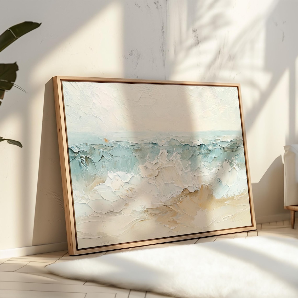 Ocean Waves Abstract Art Print, Coastal Seascape - Image 4