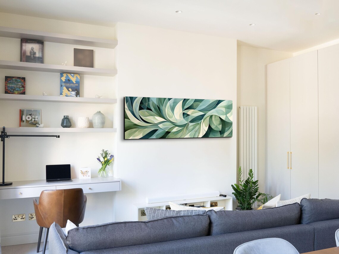 Panoramic Floral Abstract Plants, Wall Art Print - Image 7