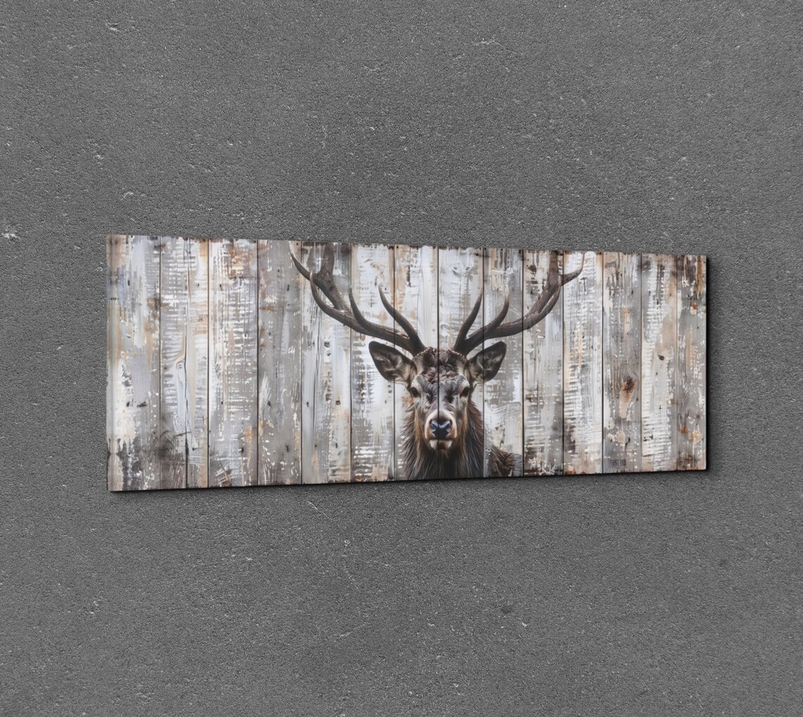 Deer Art, Rustic Cabin Vacation House Wall Art - Image 3