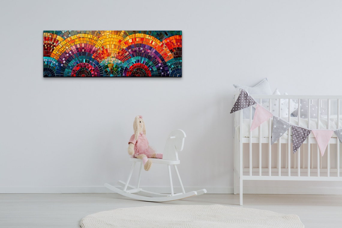 Mosaic Stained Glass Styled Art Print - Image 4