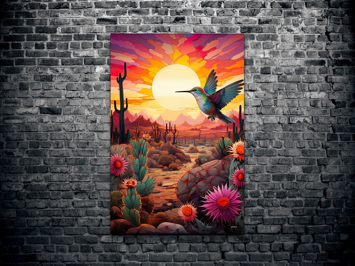 Costa Hummingbird Watercolor Bird Art Print - Image 2