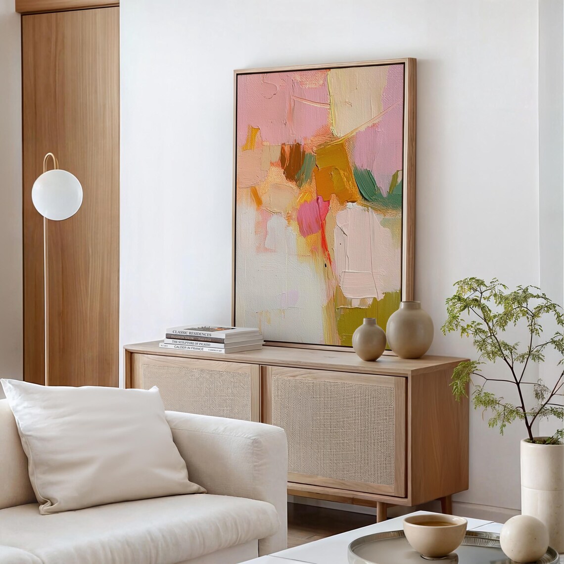 Abstract Pastel Art Print, Bold Textured Modern Decor - Image 5
